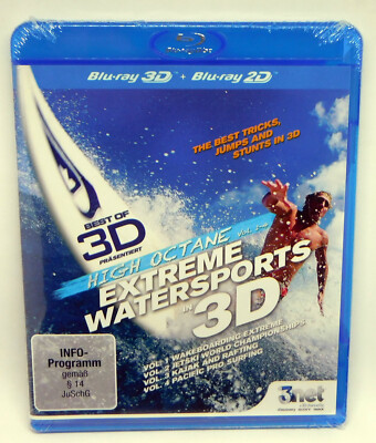 High Octane Vol 1-4: Extreme Watersports in 3D - 3D / 2D Blu-Ray - 2013 - NEU