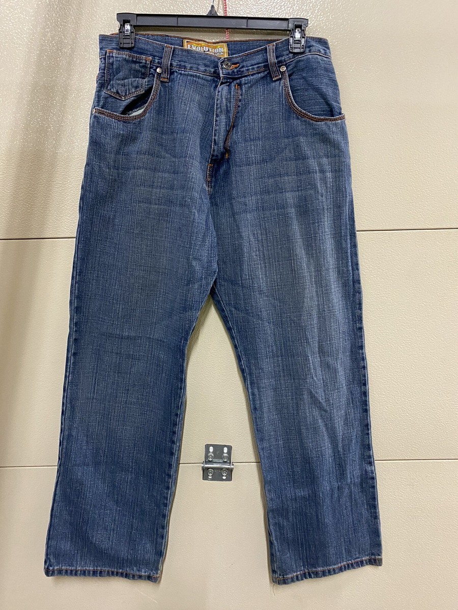 デザインパンツy2k Vintage Y2K Evolution in Design Jeans Mens 36x34 Embroidered
