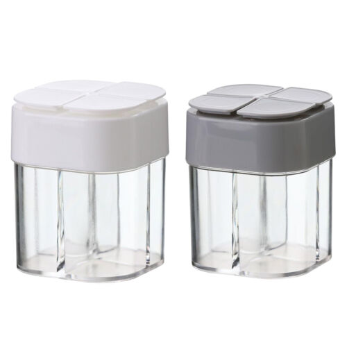 4 In 1 Spice Container, Seasoning Jars With Lid, Clear Salt And Pepper Shakers