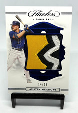 2020 Panini Flawless Patch Blue /15 Austin Meadows Rays #P-AM Patch