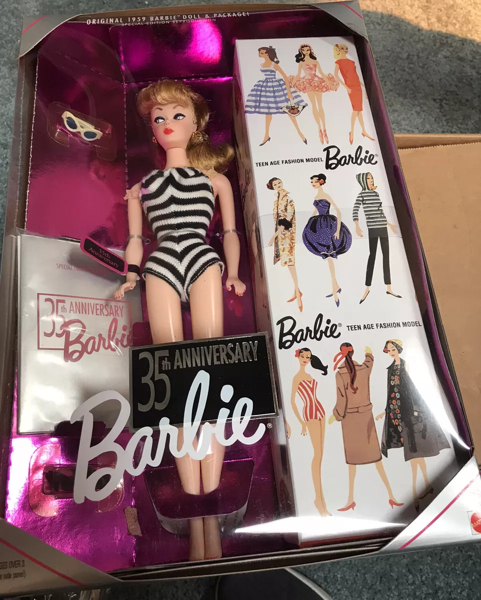 Rare 1993 35th Anniv Reproduction 1959 Barbie Blonde Bikini