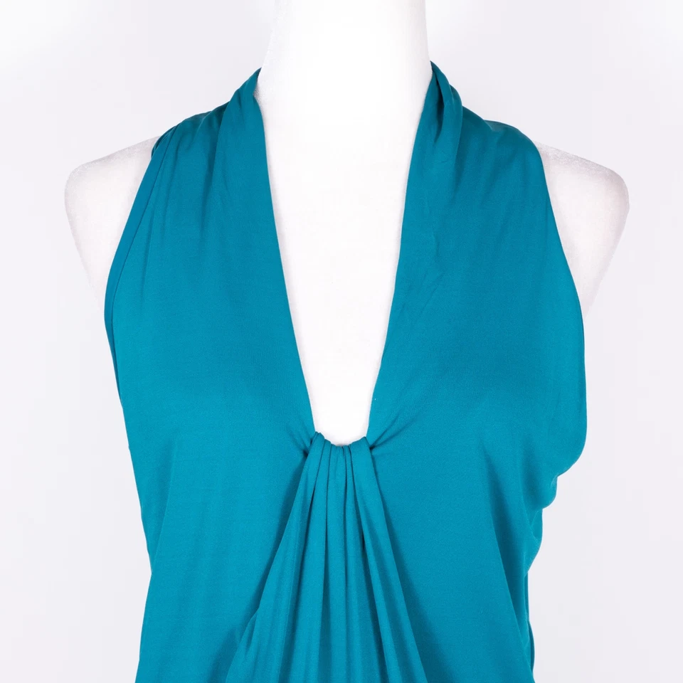 Iceberg вискозы/шелковой смеси с подкладкой драпированный v-образным вырезом Майка блузка - SZ M - Изображение 2 из 4