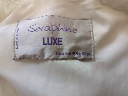 Standesamt Brautkleid S 38 100% Seide Séraphine Umstand creme weiß Spitze - Bild 10 von 12