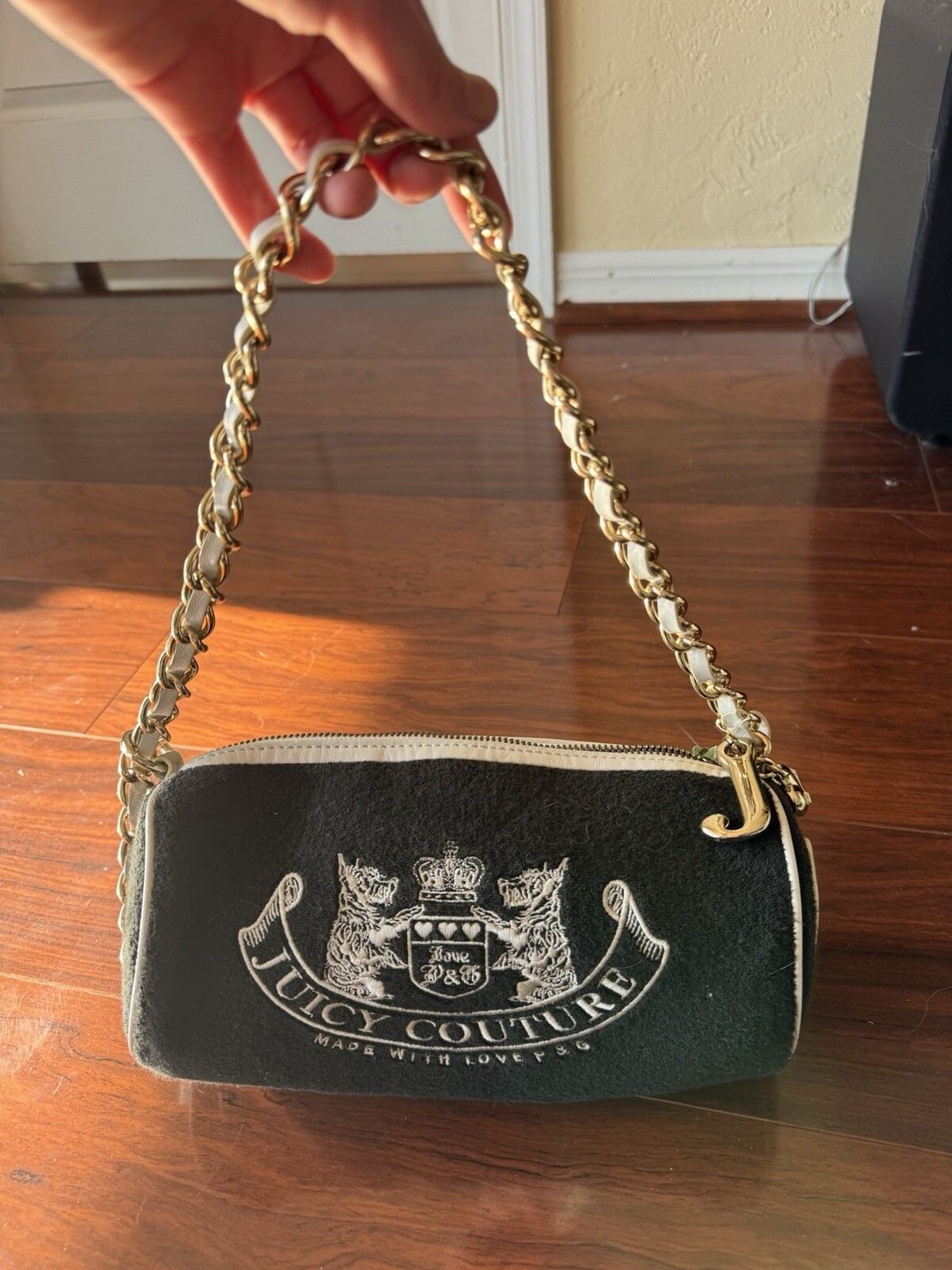 Rare Vintage  Juicy Couture Oval White Barrel Bag