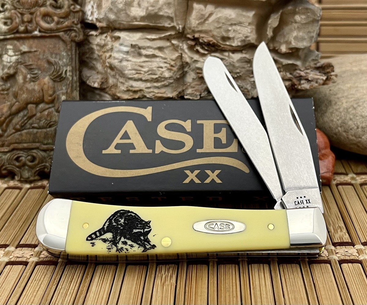 Case XX USA 2024 Amazing Smooth Yellow RACCOON Stainless Trapper