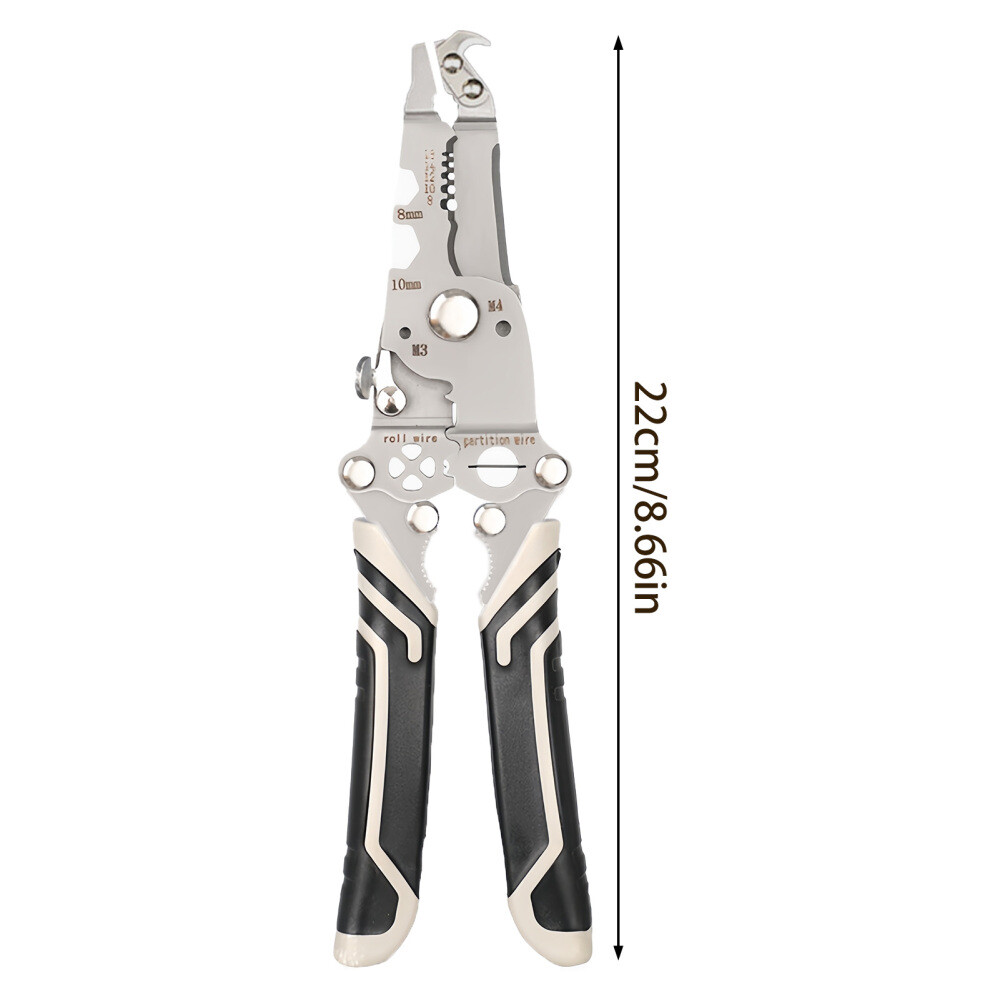 Multi-Tool Electrician Pliers with Wire Stripper Cutter and Wrench