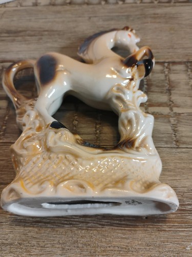 Vintage Prancing Horse Lusterware Ceramic Figurine Statue Brazil MCM Detailed - Picture 12 of 13