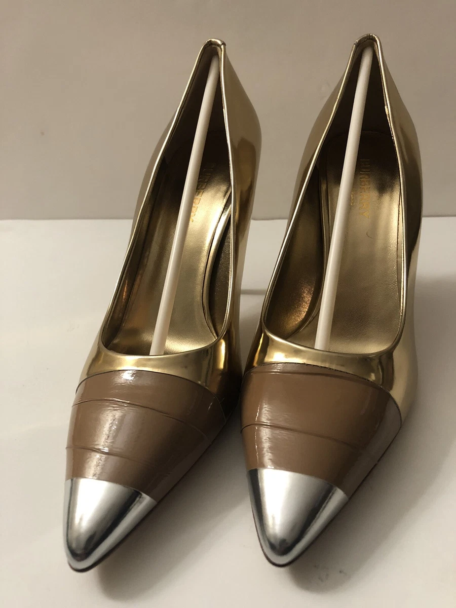 Burberry hotsell pumps gold