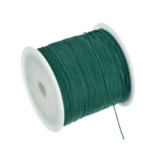 0.4mm Nylon String for Bracelets, 153 Yard Nylon Beading Thread Dark Green