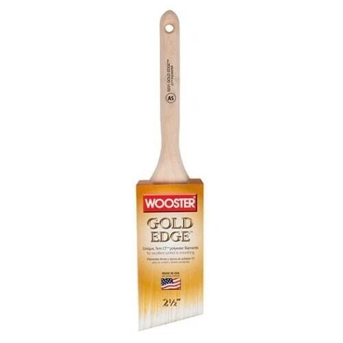 Wooster Brush 5231 3 Inch Gold Edge Angle Sash Paint Brush Pack
