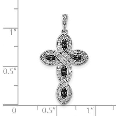 14k White Gold Hollow Cross Pendant – 30mm, Real Gold, Hypoallergenic