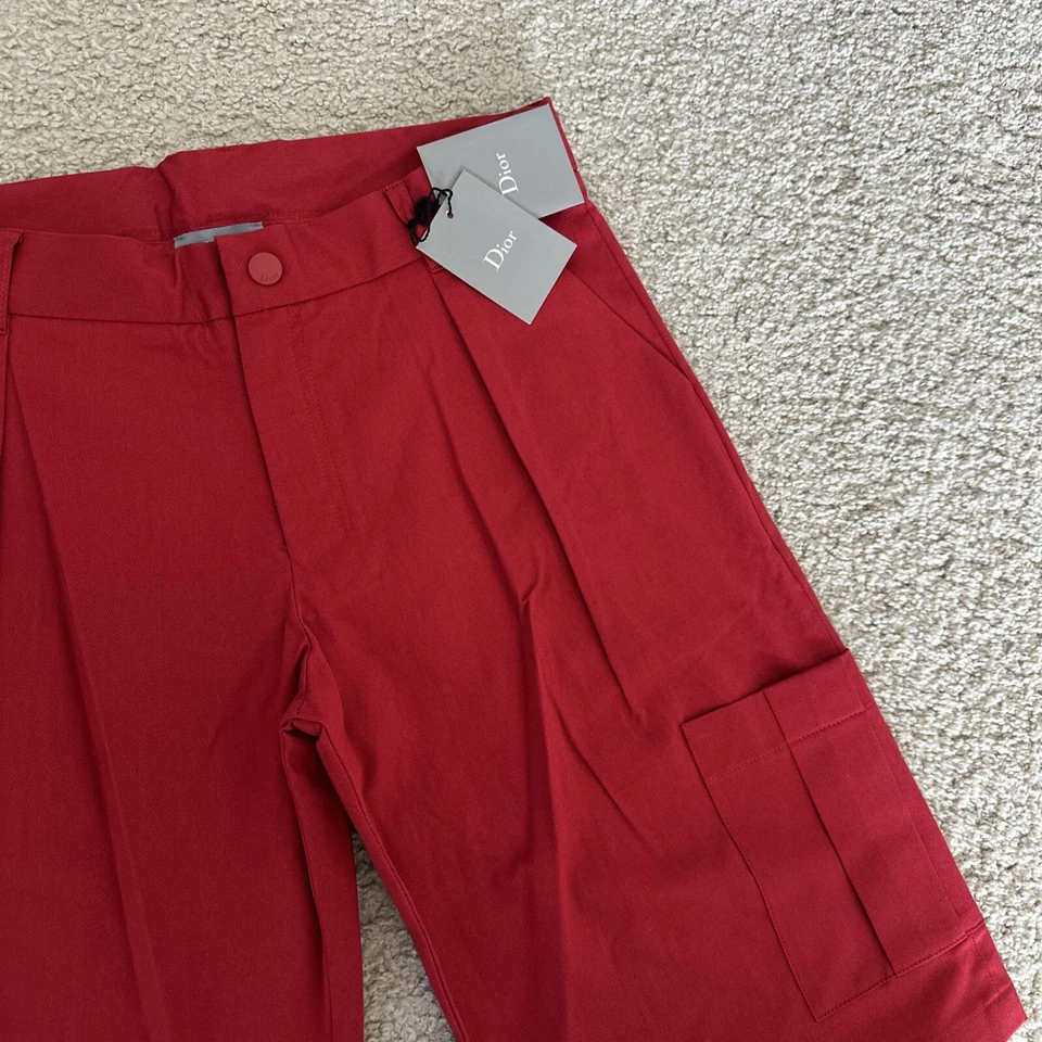 Nuevos Pantalones Cortos Con Etiquetas 100% Auténticos Algodón DIOR Para Niños - Rojo - Talla 12+ Foto 3 de 4