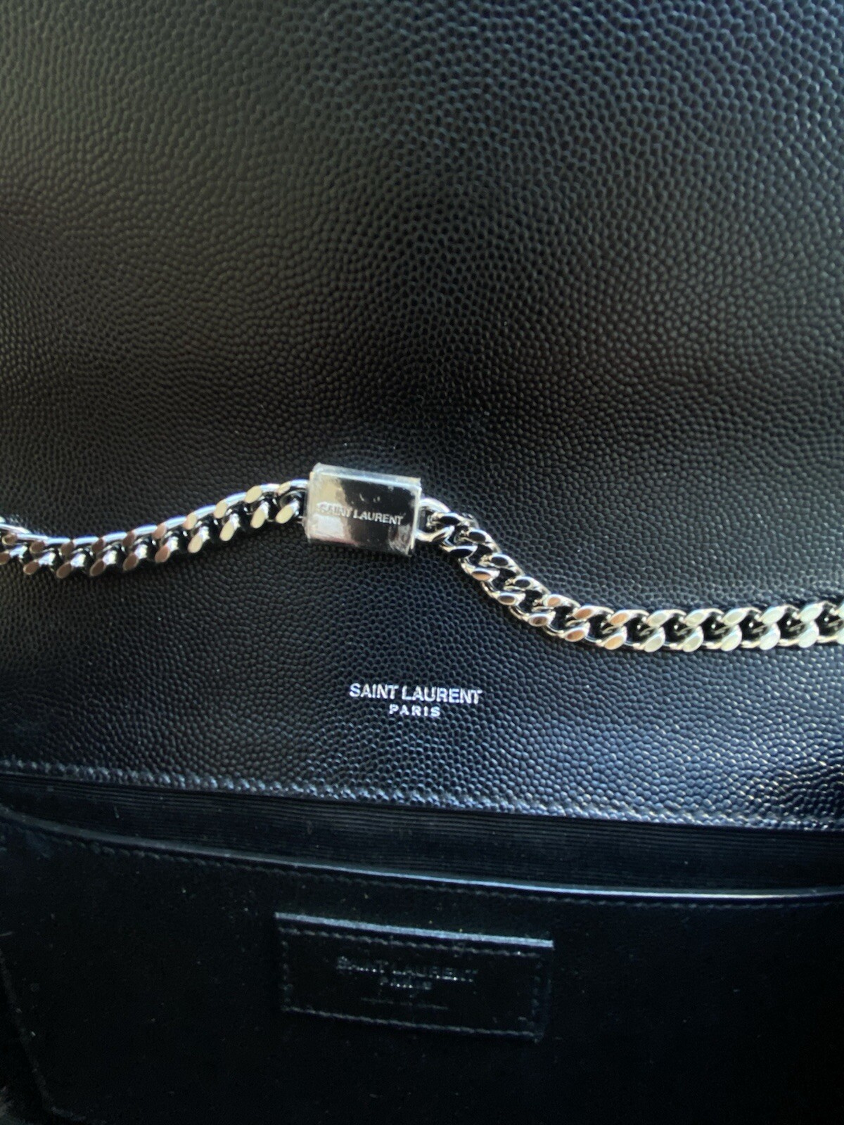 Borsa media Saint Laurent kate colore nero con ferramenta argento