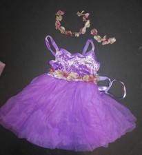 NWT Ballet Costume Girls size 2-3 Roses Beauty Pageant Sweet Chiffon Lilac