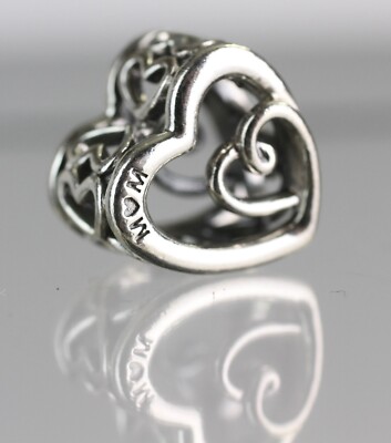 Pandora Verschlungene Herzen MOM Charm 925 Sterling Silber 790800C00 LOVE V2-MOM