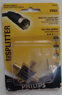 NEW SEALED COAXIAL CABLE 2 WAY CATV HDTV RF ANTENNA TV VIDEO SIGNAL SPLITTER