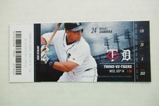 DETROIT TIGERS VS MINNESOTA TWINS 9/14/2016 FULL TICKET ~ MIGUEL CABRERA HR