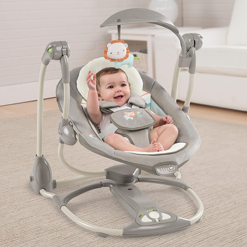 Ingenuity Convert Me Swing 2 Seat Baby Bouncer Rock Cradle Newborn Music  Grey Fo | eBay