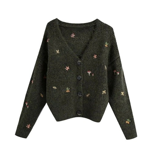 Knit Sweater Long Sleeve Button Tops 
