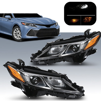 Fits 2018 2019 2020 2021 2022 Toyota Camry SE L LE LED Headlamps Headlights Pair