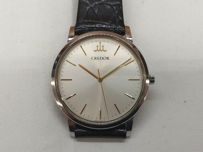 Seiko Credor 8J81-0AJ0 St.Steel White Gold Silver Round Quartz