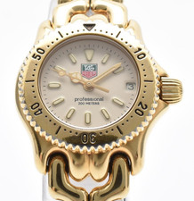 [NEAR MINT] TAG Heuer S94.708 24mm SS Beige Dial Quartz Date Watch From JAPAN