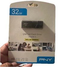 PNY 32GB USB 2.0 Attache 3 HD Flash Drive Mac  PC Compatible Black NEW SEALED