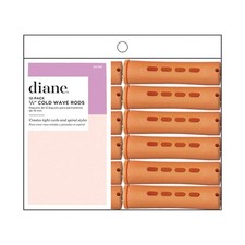 Diane Long Cold Wave Perm Rods, 12 Pack-Tangerine 3/4"