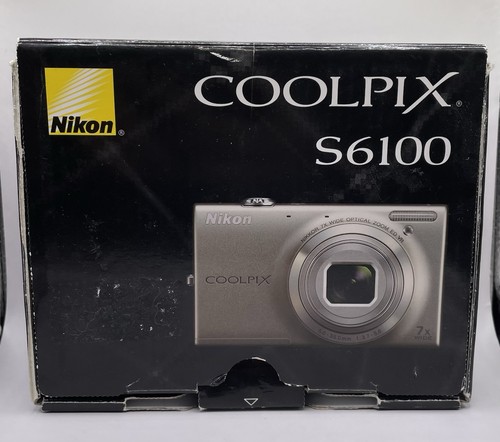 Nikon Coolpix S6100 16MP 7x Wide Optical Zoom digital camera w/box Please Read - Picture 2 of 9