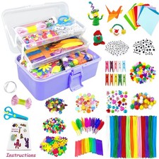 VLUSSO Arts and Crafts Supplies for Kids DIY Craft Kits Art Large, Purple