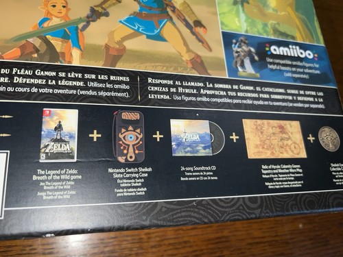 Legend Zelda Breath Wild SPECIAL EDITION EMPTY BIG BOX and INSERTS Nintendo 2017 - Picture 9 of 11