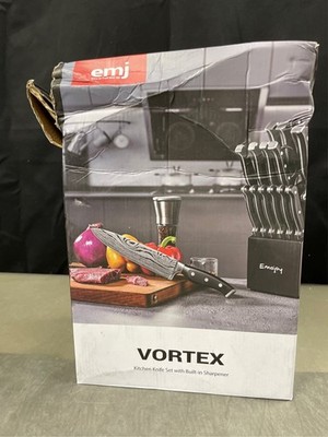 Knife Set, Emojoy 18-Piece Knife Sets for Kitchen with Block, Stainless Steel Ki