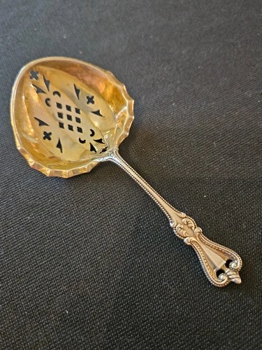 Towle Old Colonial Sterling Silver GW Almond / Confection Pierced Spoon 4-1/2"