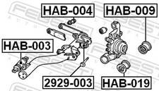 Für FEBEST HAB-009 REAR KNUCKLE BUSHING