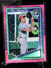 Charlie Condon  2025 Donruss Baseball Optic Pink Velocity  #194 Rockies SSP/79