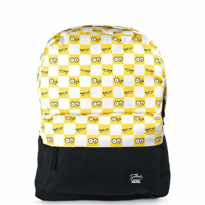NEW VANS x SIMPSONS LISA EYES YELLOW CHECKERBOARD BACKPACK