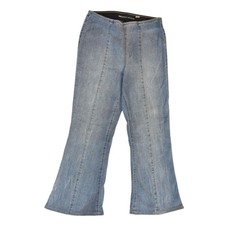 INC Denim Women's Light Wash Blue Denim Jeans Pull-On Flared Solid Sz 6