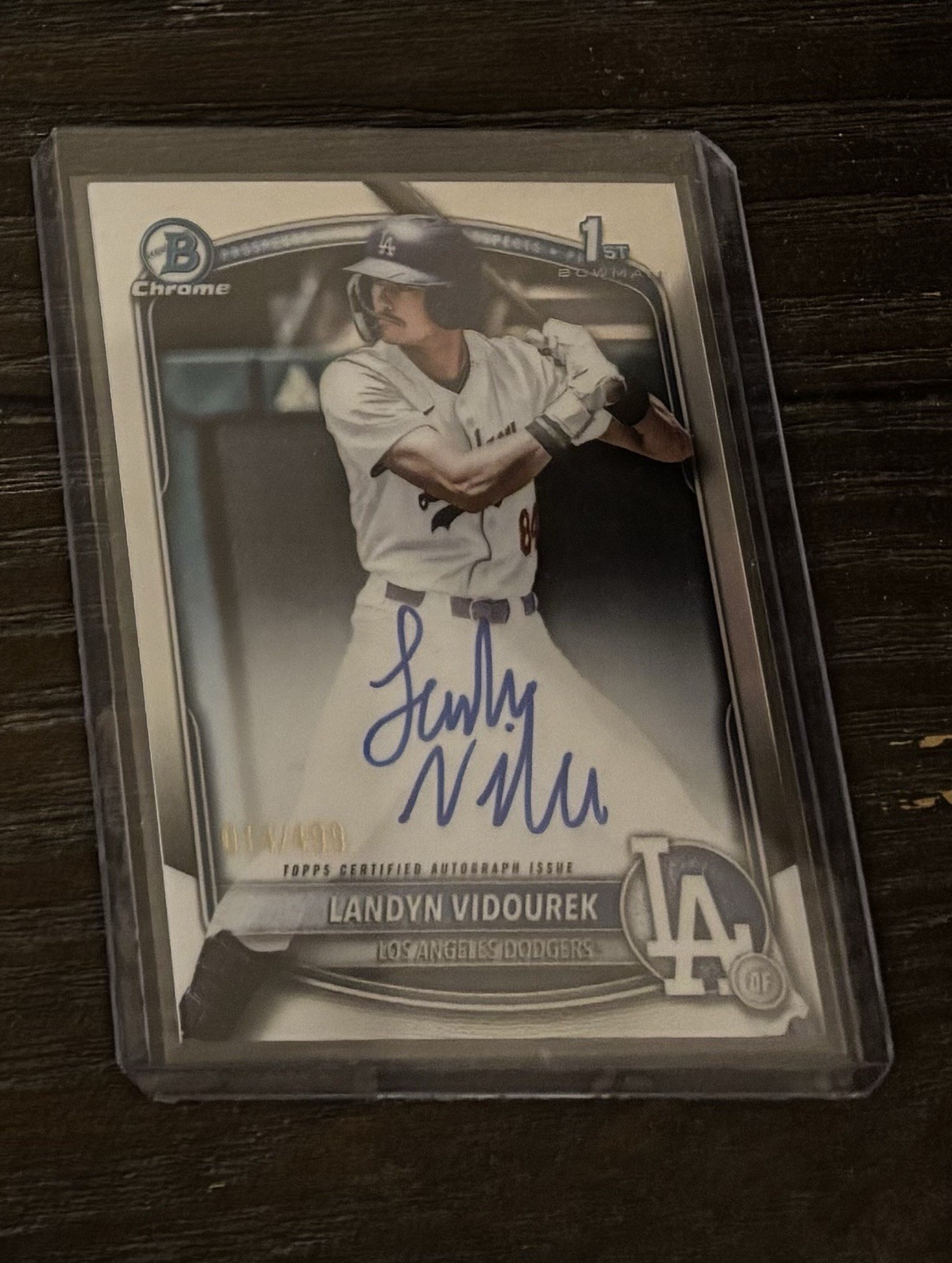 2025 Bowman Draft Chrome Refractor CPA-LV LANDYN VIDOUREK /499 1st Auto Prospect