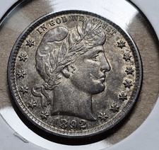 1892-P Barber Quarter High MS Condition Uncirculated