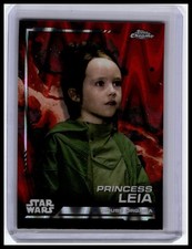 2024 Topps Chrome Star Wars 69 Princess Leia Red Blaster Raywave Refractor