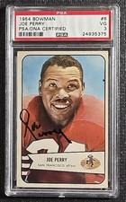 A Vintage  1954 Bowman Joe Perry Hand Signed PSA 3 Authentic Auto 49ers