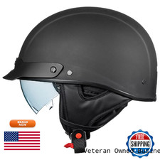 Ilm Fiberglass Half Helmet Motorcycle Open Face Visor For Motorbike Cruiser