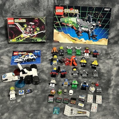 Vintage LEGO Space Lot ( LEGO System: 6836 UFO Sealed) W Minifigs Parts Manuals