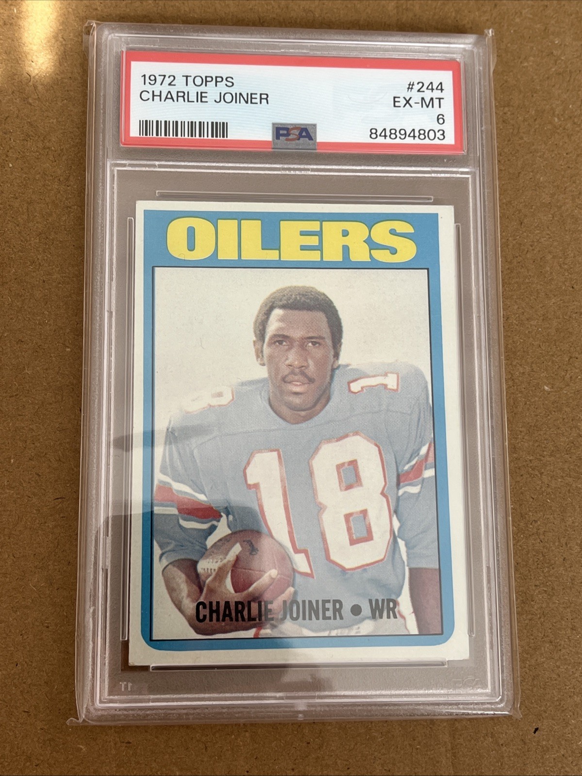 1972 Topps - Charlie Joiner #244 (RC) Chargers HOFer Rookie PSA 6