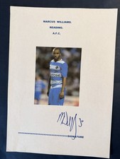 Marcus Williams ./ Reading Fc Signed Picture