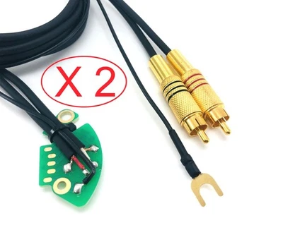 TECHNIK Technics SL 1200 1210 MK2 MK3 MK5 | PAAR Cinch Phono Audiokabel mit Masse |1V2