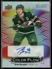 2024-25 Upper Deck Allure #CFA-JS Jared Spurgeon Color Flow Full Rainbow Auto