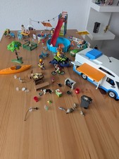 Playmobil Campingwagen mit Poolparty Set inklusive Beleuchtung und Planschspaß