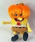 VTG 2005 Ty Beanie Babies SpongeBob SquarePants Halloween Pumpkin Mask Plush 10”