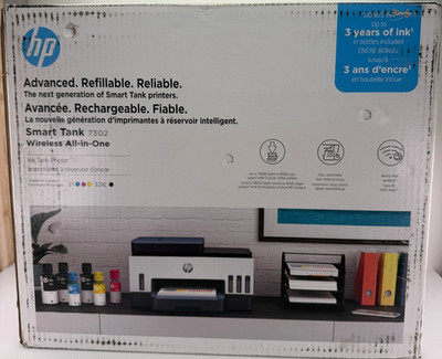 HP Smart Tank 7302 Printer Wireless All-in-One Ink 7300 Series *NEW OPEN BOX